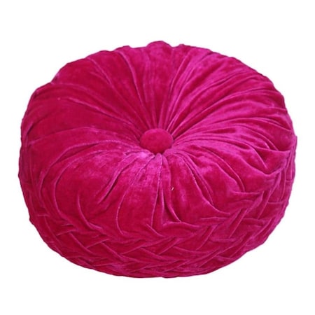 Aanny Designs TFP003 Taylor Tufted Button Pillow; Fuschia